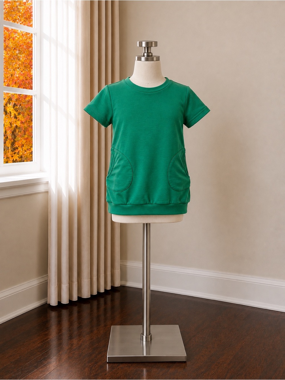 Amazon Kids Emerald Green Short-Sleeve Pocket Tee